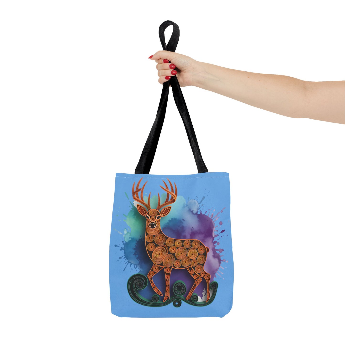 Bohemian Deer Tote Bag, Eco-Friendly Shopping Bag, Colorful Canvas Shoulder Bag, Gift for Nature Lovers, Unique Reusable Tote