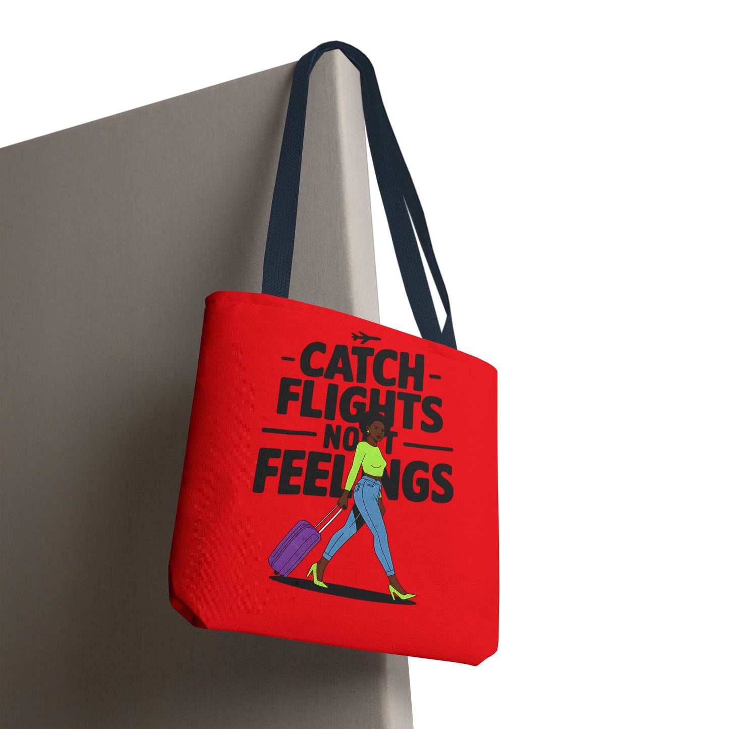 Catch Flights Not Feelings Tote Bag | Travel Gift, Vacation Accessory, Summer Beach Bag, Stylish Shopping Tote, Gift for Travelers