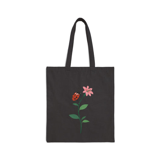 Charming Floral Canvas Tote Bag| Eco-Friendly Shopping Bag, Gift for Her, Summer Tote, Grocery Bag, Flower Design