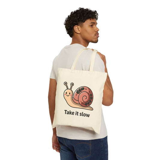 Whimsical Snail Tote Bag | Eco-Friendly Cotton Bag for Everyday Use, Shopping, Gifts, Beach, and Outdoor Adventures