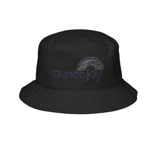 Queer Joy Embroidered Bucket Hat | LGBTQ+ Pride Accessory, Unisex Summer Hat, Gift for Queer Friends, Rainbow Hat, Casual Fashion