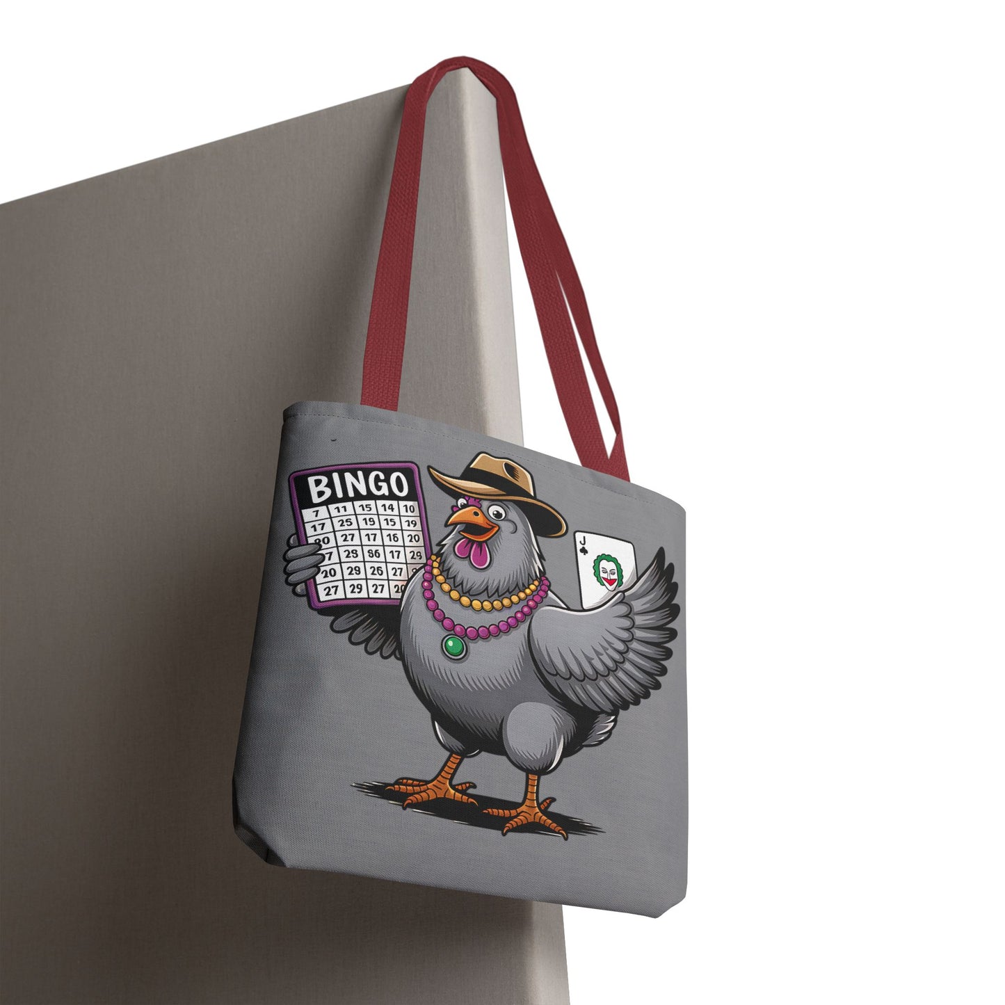 Bingo Pigeon Tote Bag | Fun Game Night Accessory, Beach Bag, Casual Everyday Bag, Gift for Gamers, Quirky Animal Tote