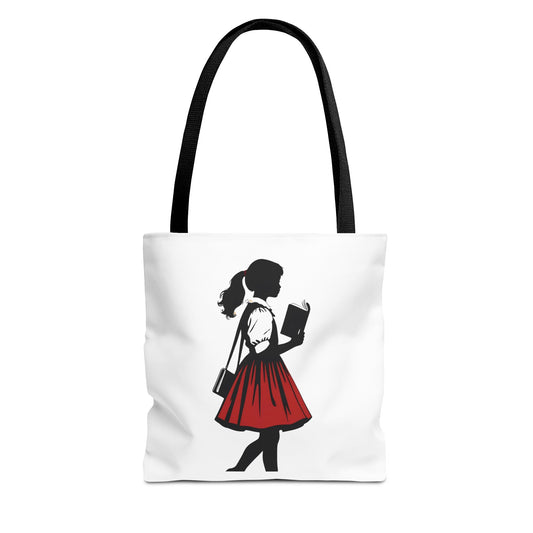 Chic Literary Tote Bag, Stylish Book Tote, Girly Eco-Friendly Bag, Feminine Reusable Shopper, Perfect Gift for Book Lovers