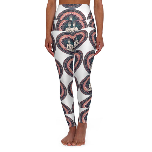 Buddha Print High Waisted Yoga Leggings - Comfortable & Stylish Activewear for Mindful Movement