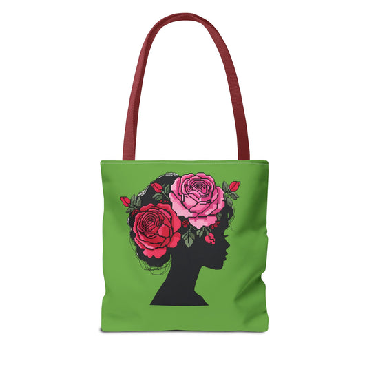 Floral Silhouette Tote Bag - Eco-Friendly, Stylish, Gifts for Her, Travel Essential, Canvas Shopper