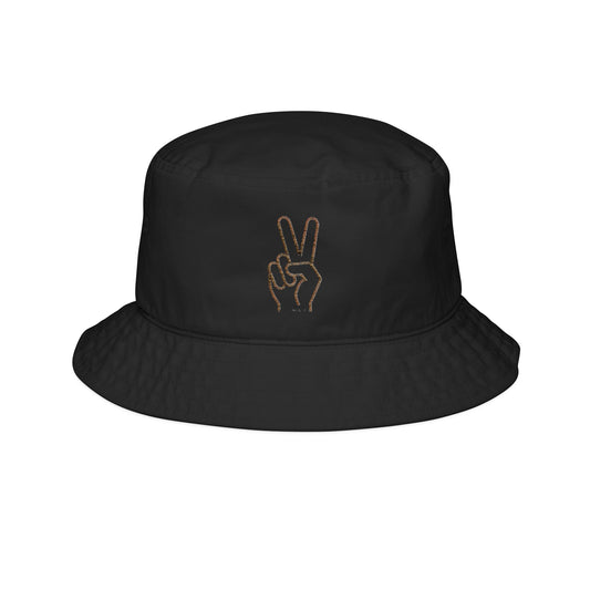 Peace Sign Bucket Hat - Trendy Embroidered Sunscreen Hat, Festival Accessory, Summer Essential, Unisex Headwear, Beach Hat