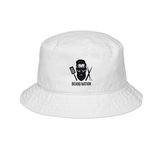 Embroidered Bucket Hat - Beard Nation Style, Summer Fashion, Unique Gift, Casual Wear, Outdoor Accessory, Trendy Headwear
