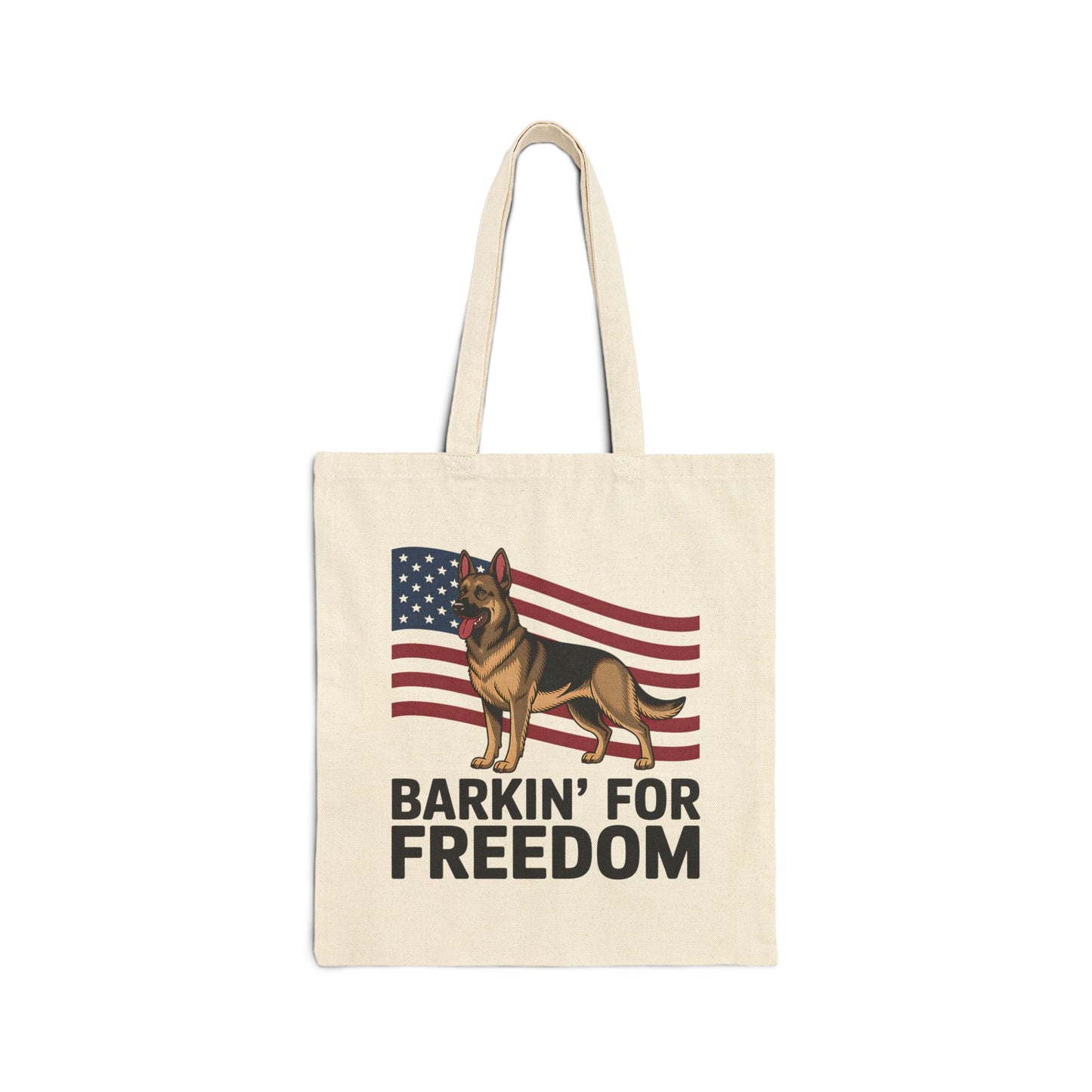 Patriotic Dog Lover Tote Bag - Barkin' for Freedom, Eco-Friendly Shopping Bag, Gift for Pet Owners, USA Flag Canvas Bag, Animal Rights [...]