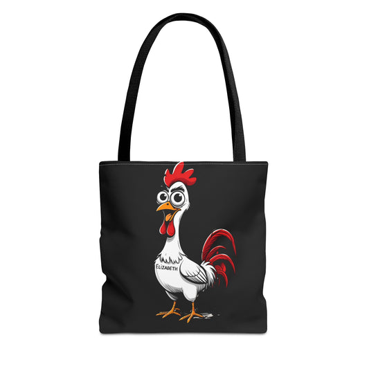 Funny Chicken Tote Bag, Chickens Lover Gift, Grocery Bag, Farmhouse Decor, Cute Animal Tote, Eco-Friendly Shopping Bag