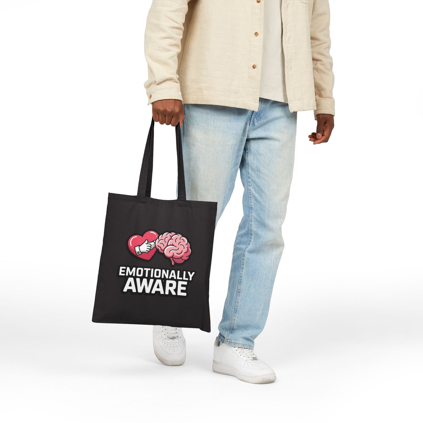 Emotional Awareness Tote Bag, Eco-Friendly Canvas Bag, Self-Care Gift, Awareness Merchandise, Mental Health Advocacy