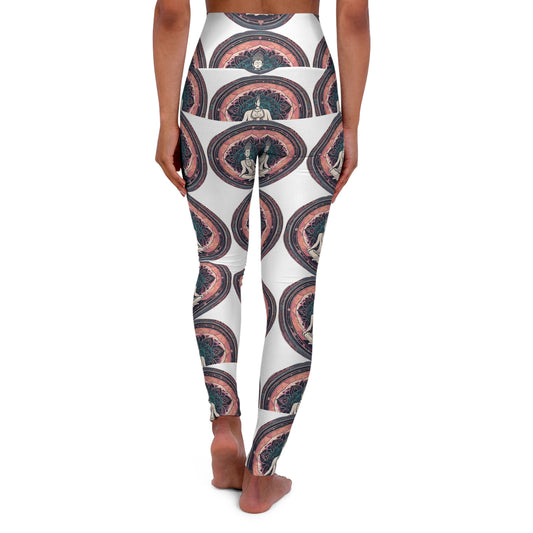 Buddha Print High Waisted Yoga Leggings - Comfortable & Stylish Activewear for Mindful Movement