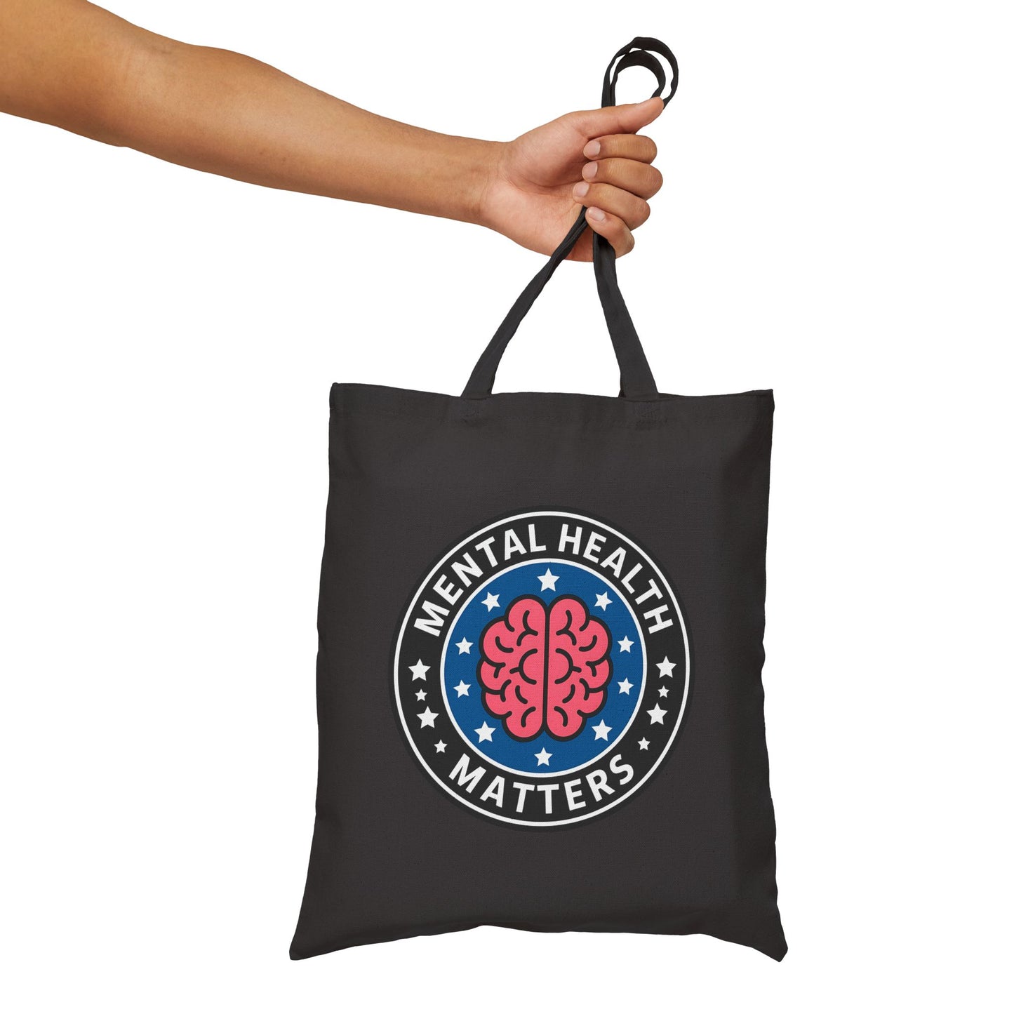 Mental Health Matters Cotton Canvas Tote Bag | Eco-Friendly, Gift for Friends, Support Mental Wellness, Sustainable Tote, Everyday Shopper