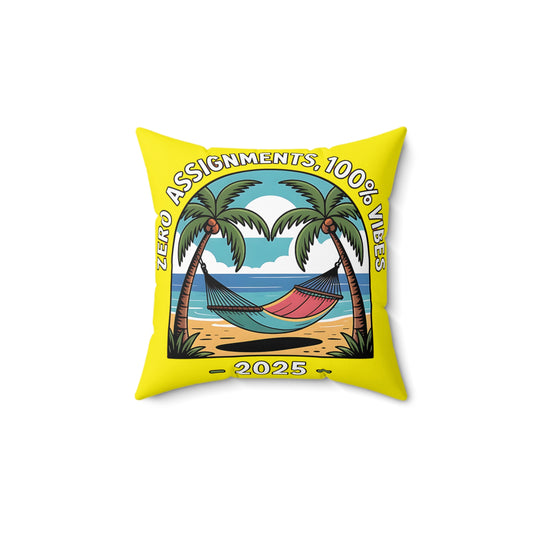 Zero Assignments Beach Vibes Square Pillow - 2025 Tropical Decor