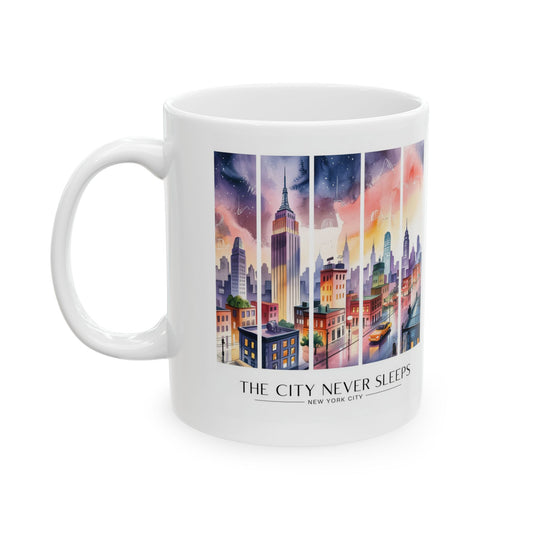 City That Never Sleeps Ceramic Mug - 11oz & 15oz
