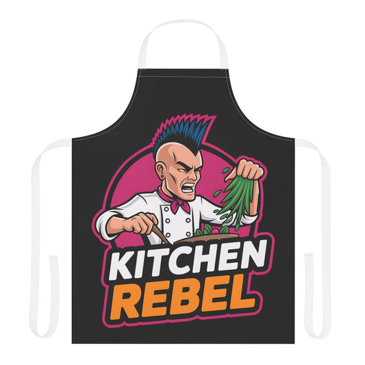 Kitchen Rebel Apron with 5-Color Straps - Funny Chef Gift for Cooking Enthusiasts
