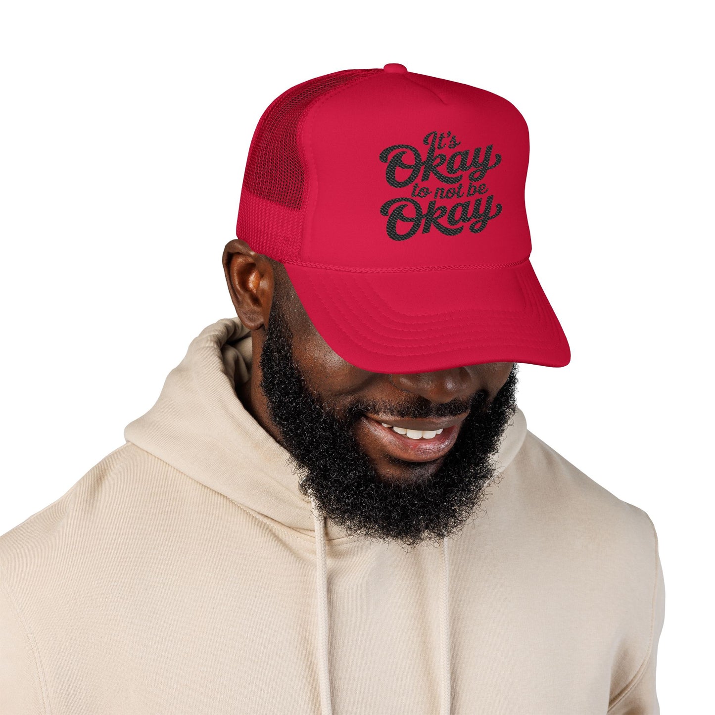 Embroidered Foam Trucker Hat - "It's Okay to Not Be Okay" | Casual Style Cap for Self-Care, Gift for Mental Health Awareness, Trendy [...]