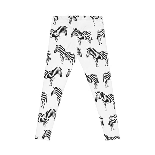 Zebra Print Women's Casual Leggings - Stylish & Comfortable Activewear