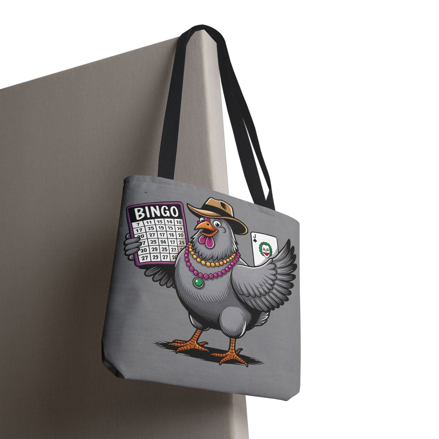 Bingo Pigeon Tote Bag | Fun Game Night Accessory, Beach Bag, Casual Everyday Bag, Gift for Gamers, Quirky Animal Tote