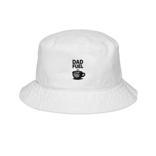 Dad Fuel Bucket Hat, Embroidered Sun Hat, Gift for Coffee Lovers, Father's Day Accessory, Summer Fashion, Casual Outdoor Wear