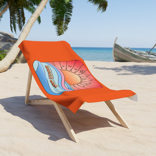 Radiate Calm Beach Towel, Vibrant Towel for Summer, Pool Days, Perfect Gift for Beach Lovers, Sunshine Vibe, Summer Essentials