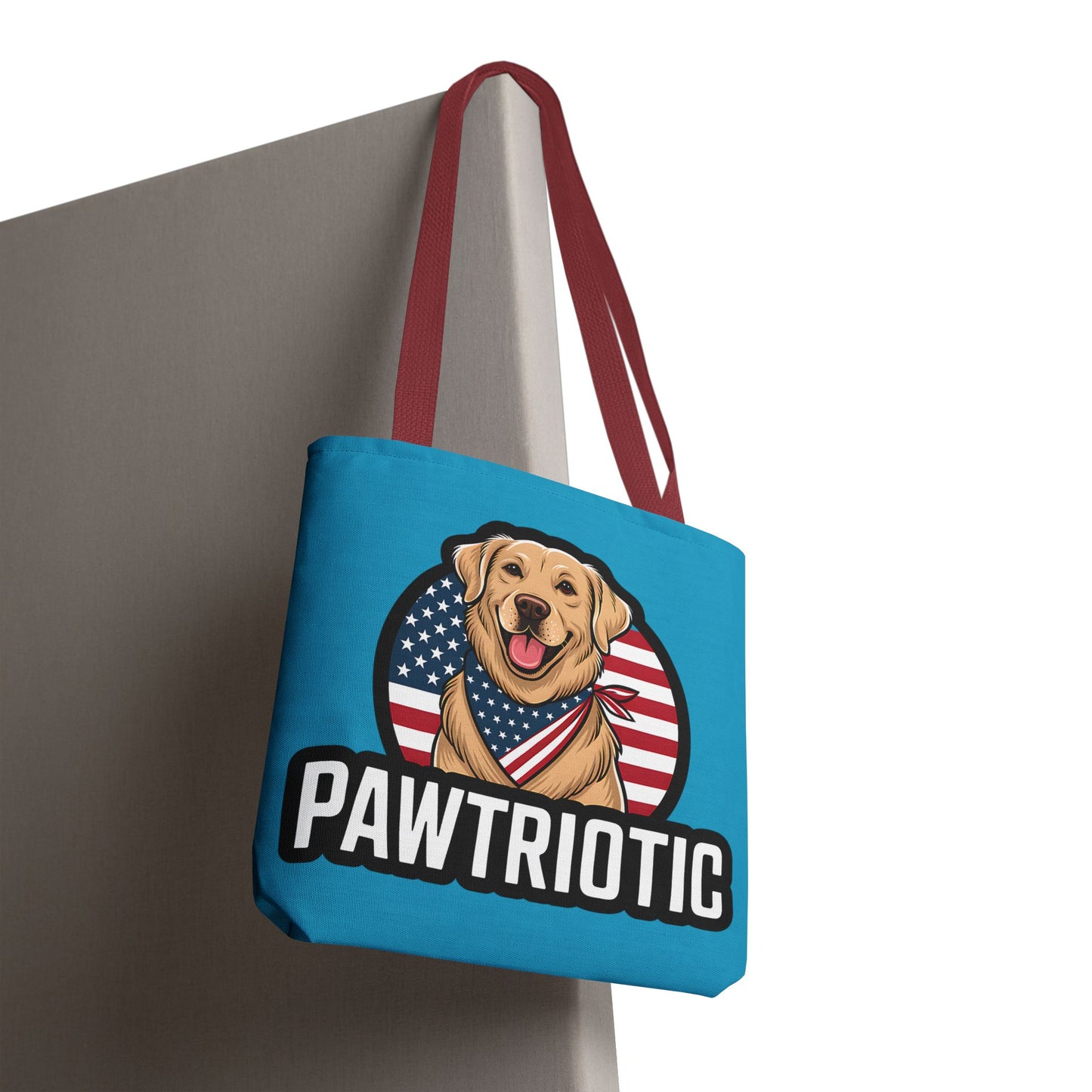 Pawtrotic Tote Bag, Dog Lover's Accessory, Patriotic Dog Tote, Animal Appreciation Gift, Fourth of July Celebration