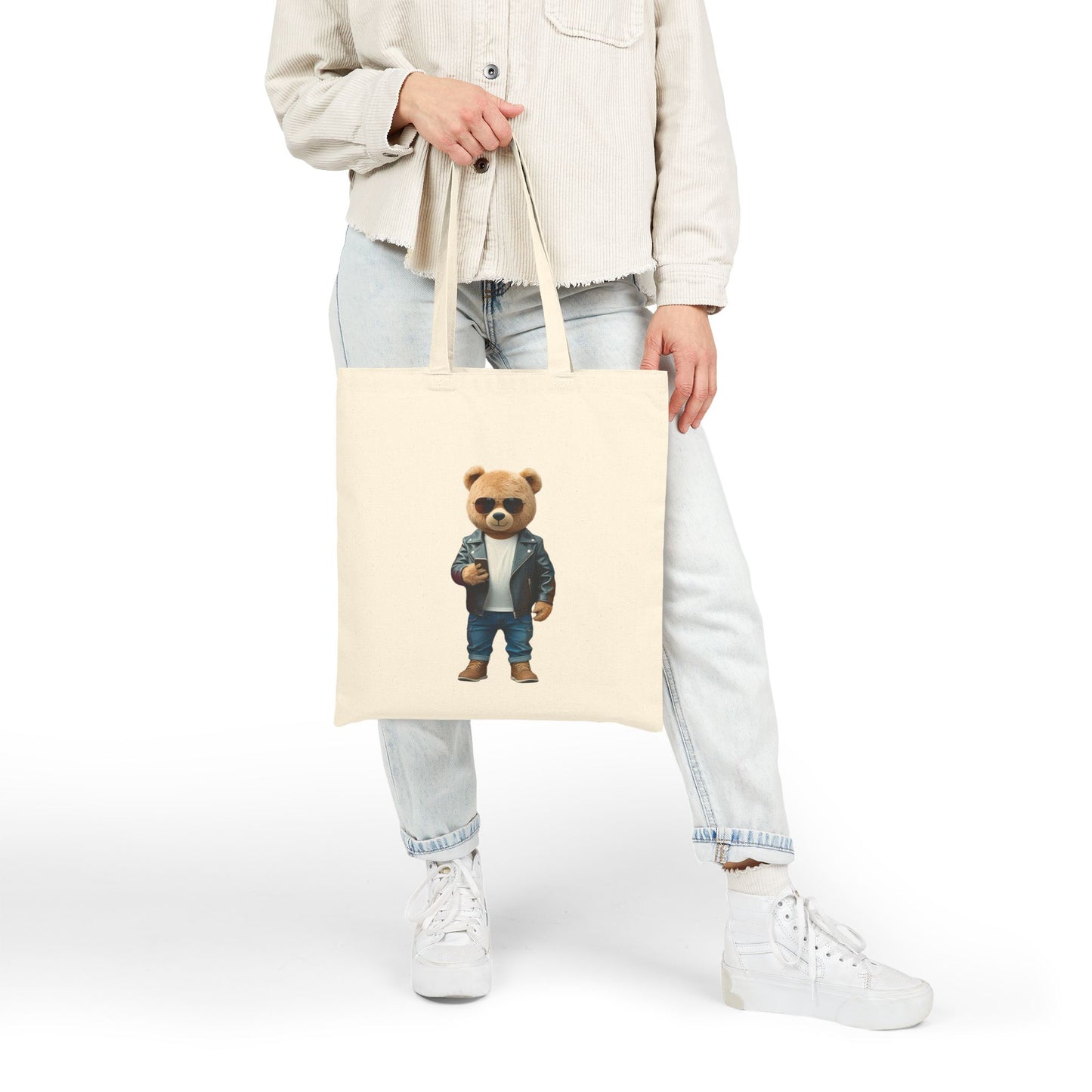 Cool Bear Tote Bag - Eco-Friendly Canvas, Perfect for Shopping, Beach Trips, Gifts, and Everyday Use