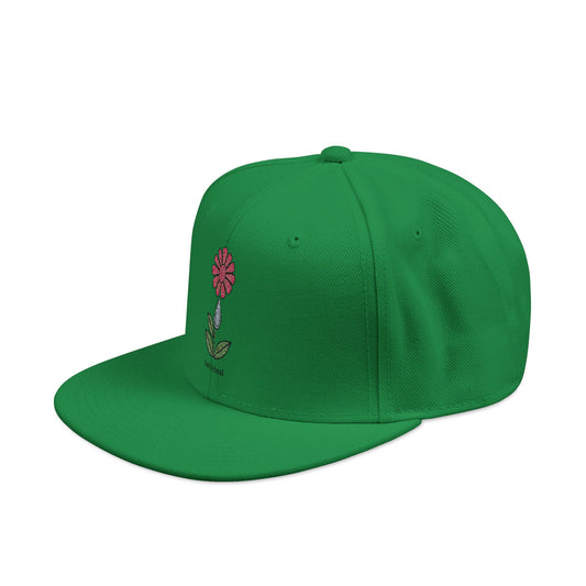 Embroidered Flower Snapback Cap, Casual Hat, Floral Cap, Outdoor Accessories, Summer Style, Perfect Gift for Flower Lovers