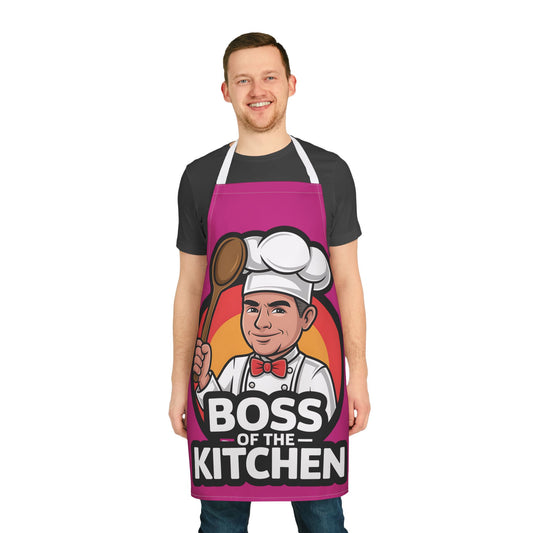Colorful Chef Apron - Boss of the Kitchen Design