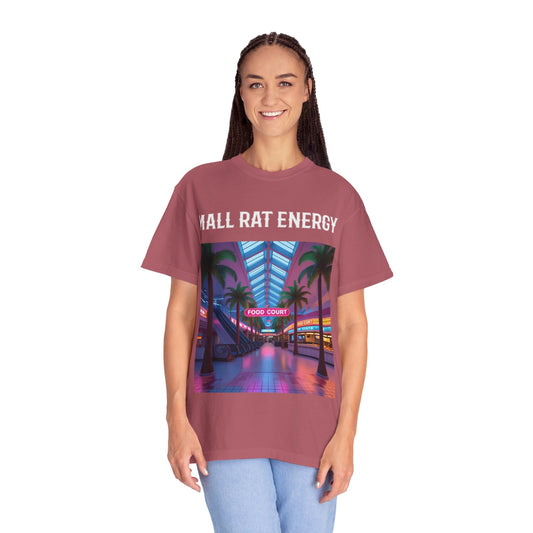 Mall Rat Energy T-Shirt, Retro Unisex Tee, Nostalgic Apparel, Vintage Mall Aesthetic, Gift for Teen Summer Vibes
