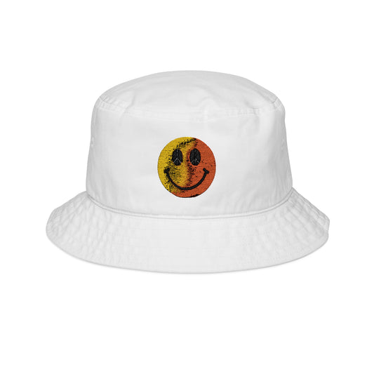 Smiley Face Bucket Hat, Embroidered Summer Hat, Beachwear Accessory, Festival Hat, Trendy Headwear