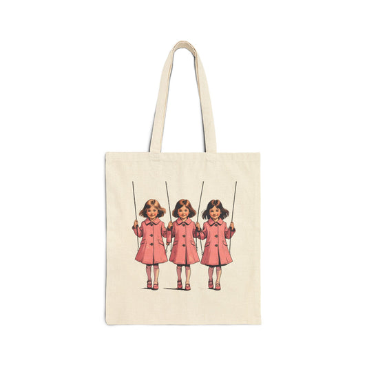Vintage-Inspired Girls Cotton Canvas Tote Bag, Cute Tote for Kids, Eco-Friendly Shopping Bag, Gifts for Her, Retro Style Handbag, [...]
