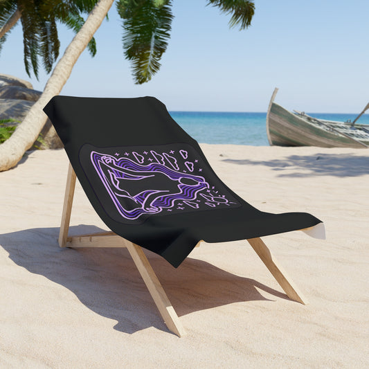 Meditative Beach Towel - Boho Style, Yoga Lover Gift, Summer Essential, Pool Accessory, Beach Decor, Relaxation Vibe