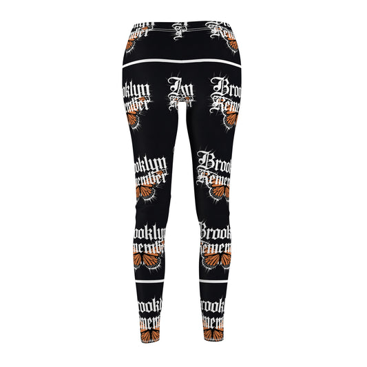 Brooklyn Remember Women's Casual Leggings, Trendy Black Leggings for Fashion Lovers, Workout & Chill Leggings, Gifts for Her, AOP Leggings