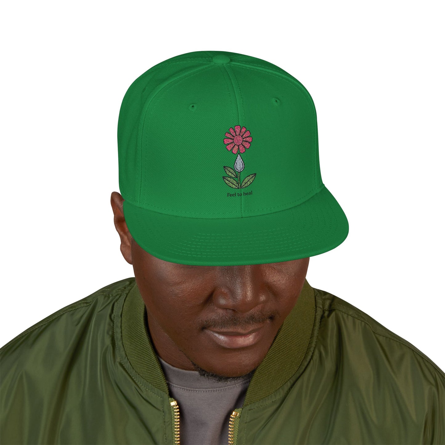 Embroidered Flower Snapback Cap, Casual Hat, Floral Cap, Outdoor Accessories, Summer Style, Perfect Gift for Flower Lovers