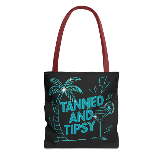 Tanned and Tipsy Tote Bag | Beach Bag, Summer Accessory, Travel Tote, Fun Gift, Poolside Essential