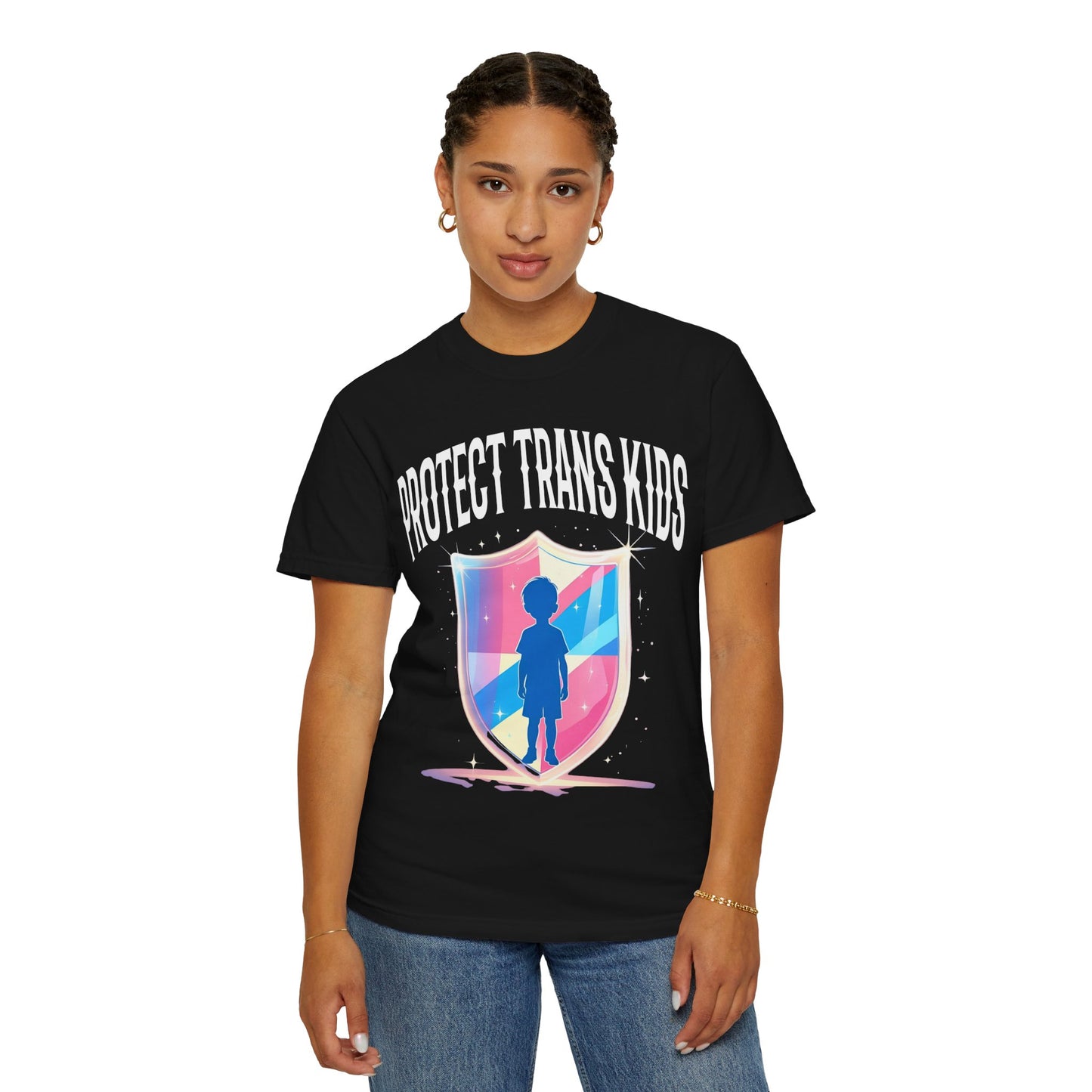 Protect Trans Kids Garment-Dyed T-shirt, Unisex Graphic Tee for Pride, Equality Advocacy Shirt, LGBTQ+ Support, Gift for Allies