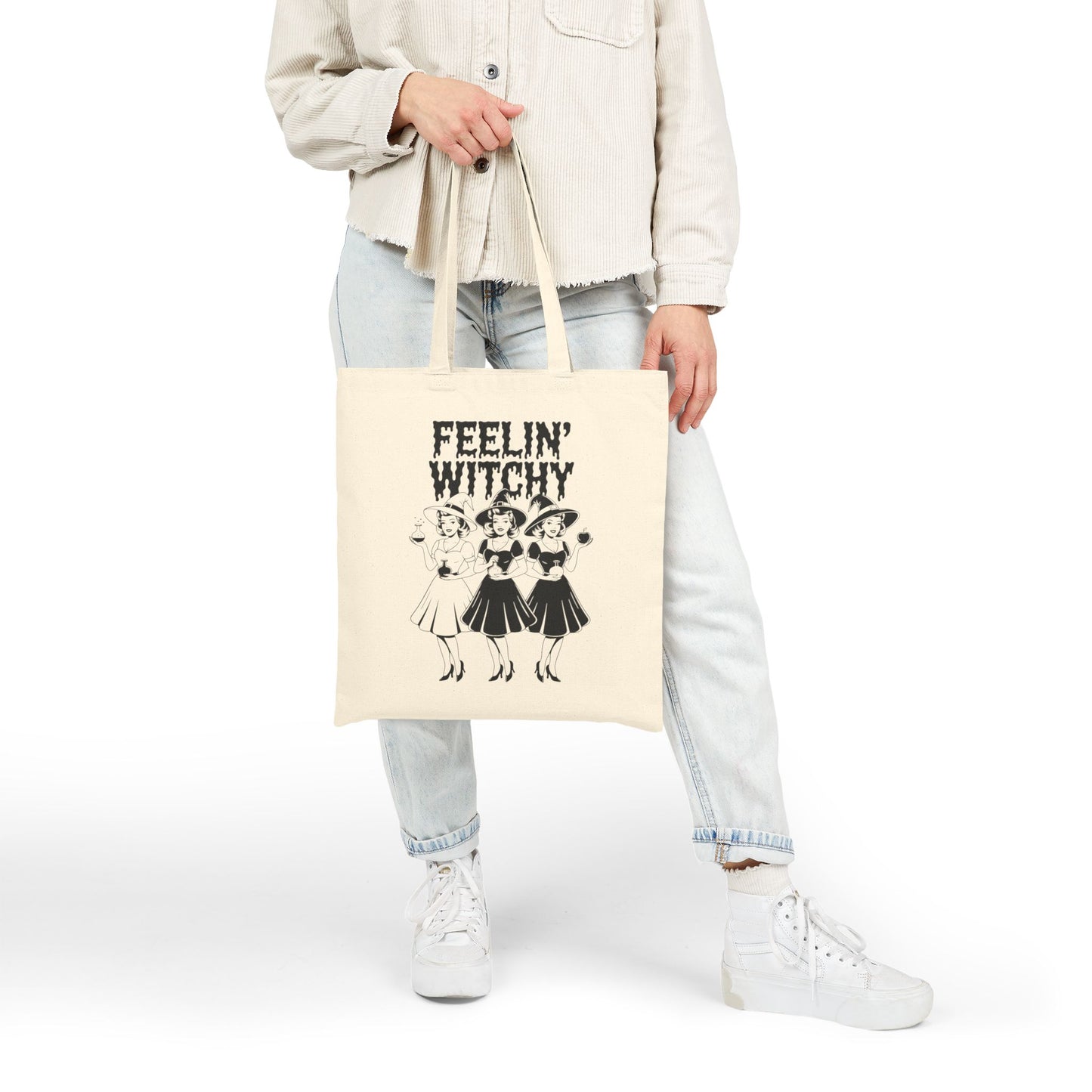 Feelin' Witchy Tote Bag - Cute Canvas Bag for Halloween, Practical Shopping Tote, Witchy Vibes, Perfect Gift for Wiccans, Eco-Friendly [...]
