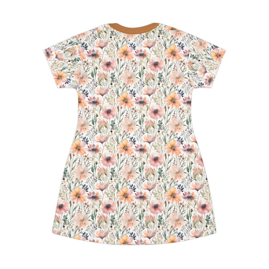 Floral Print T-Shirt Dress for Casual Elegance