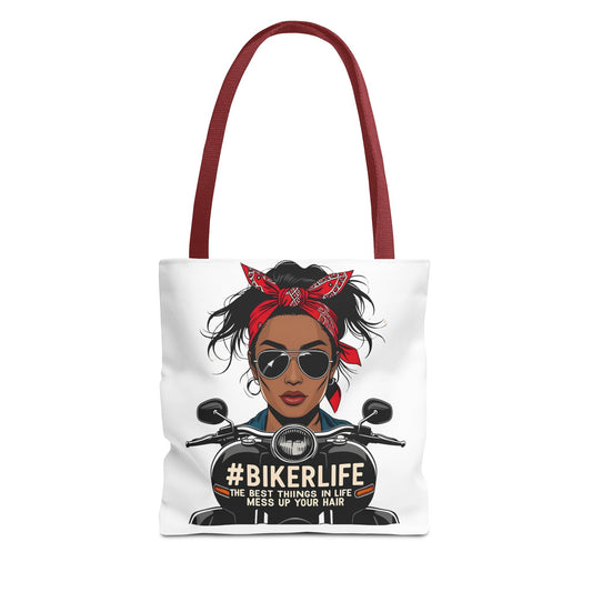Biker Life Tote Bag - Stylish Tote for Motorcycle Lovers, Gift for Bikers, Summer Tote, Travel Bag, Everyday Use