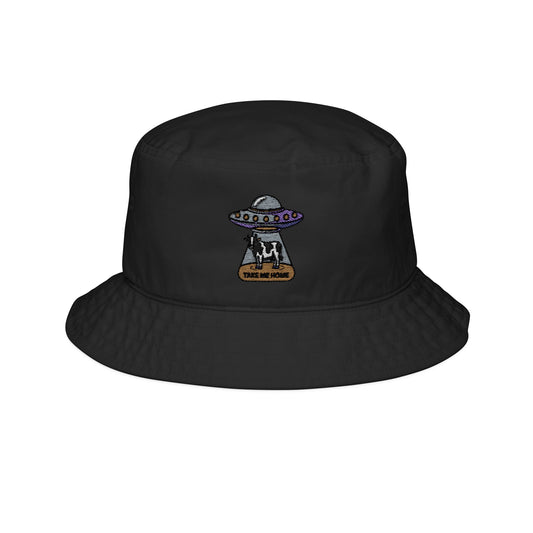 Alien Embroidered Bucket Hat, Cool Casual Fashion, Summer Accessories, Unique Gift for Friends, Festival Headwear