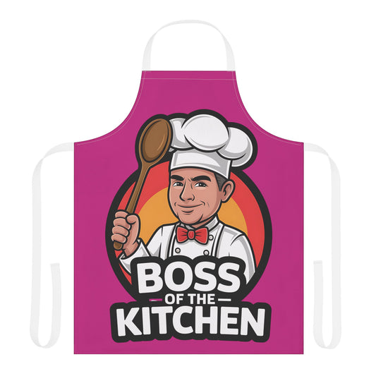 Colorful Chef Apron - Boss of the Kitchen Design