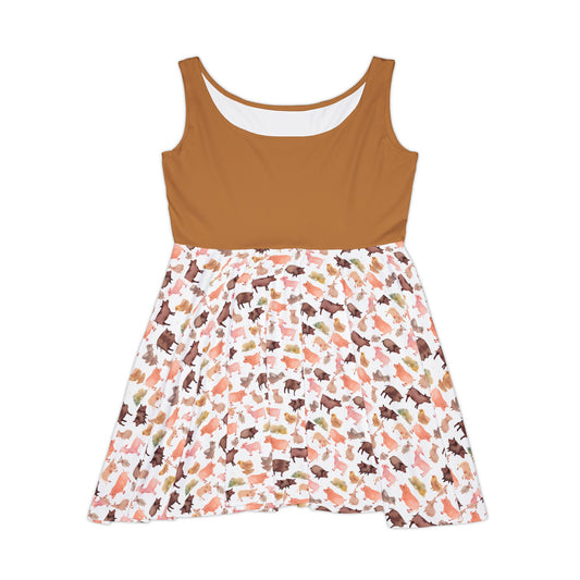 Floral Print Women's Skater Dress - Perfect for Spring Events