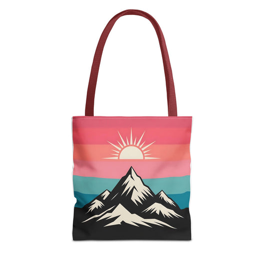 Mountain Sunrise Tote Bag - Stylish Eco-Friendly Carryall for Nature Lovers