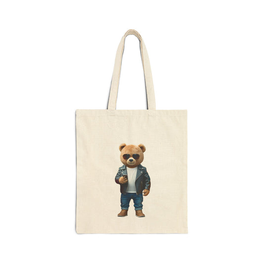 Cool Bear Tote Bag - Eco-Friendly Canvas, Perfect for Shopping, Beach Trips, Gifts, and Everyday Use