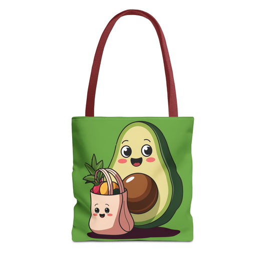 Cute Avocado Tote Bag, Eco-Friendly Shopping, Gift for Foodies, Farmers Market, Fun and Quirky