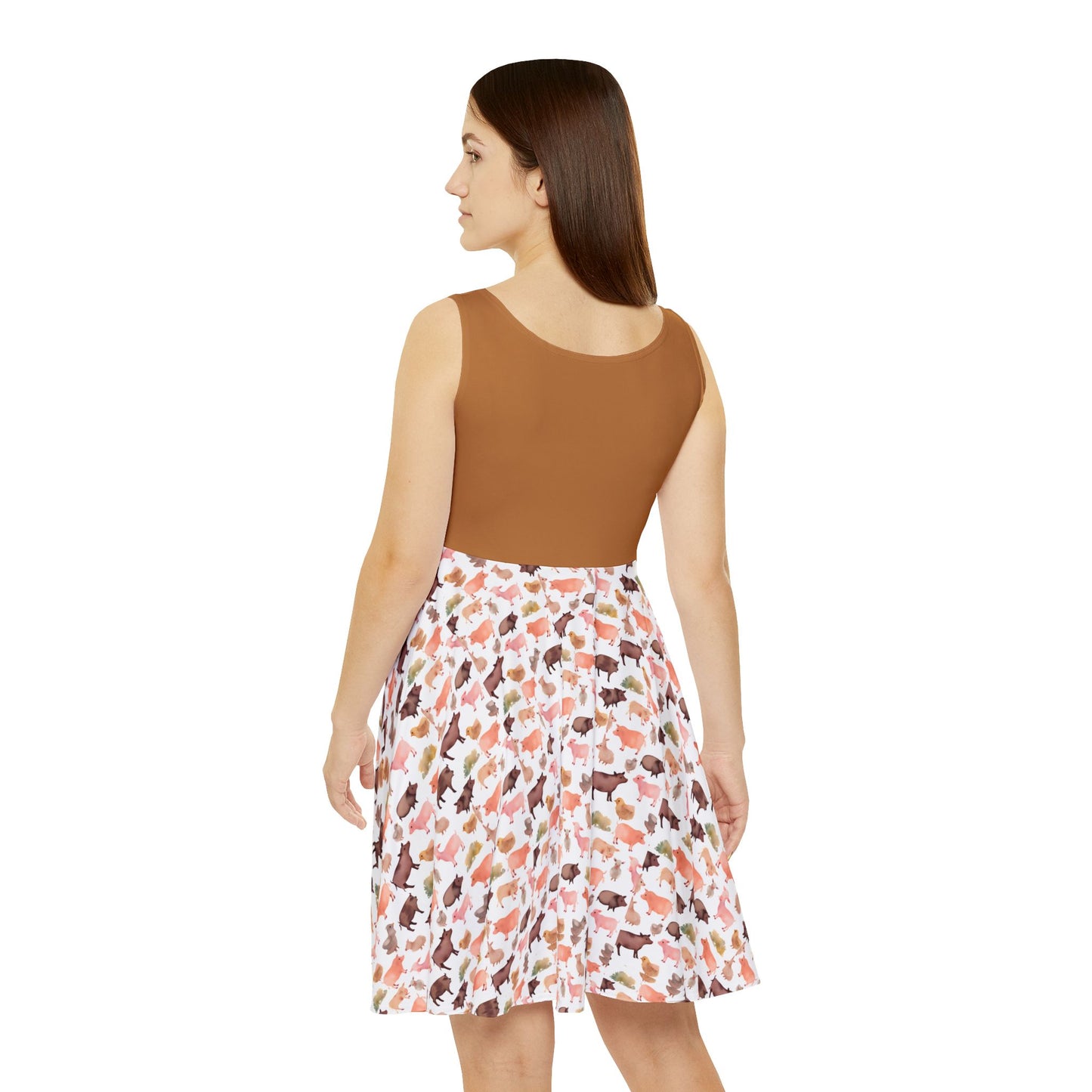 Floral Print Women's Skater Dress - Perfect for Spring Events