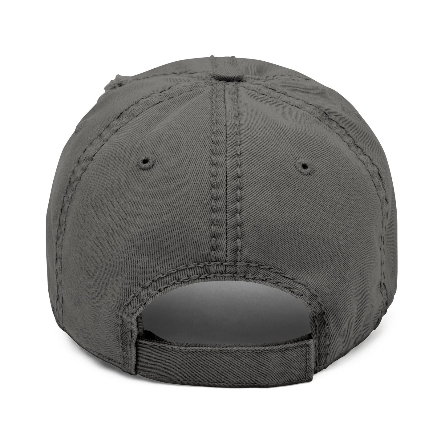 Distressed Dad Hat with Embroidered Colorful Circle - Casual Fashion Accessory