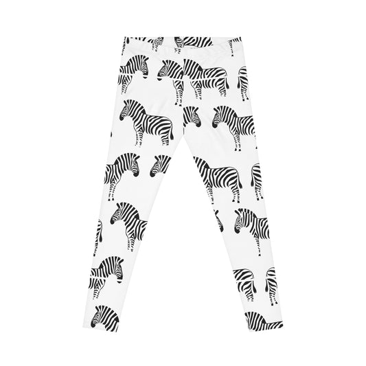 Zebra Print Women's Casual Leggings - Stylish & Comfortable Activewear