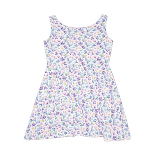 Floral Women's Skater Dress – Perfect for Spring and Summer Celebrations