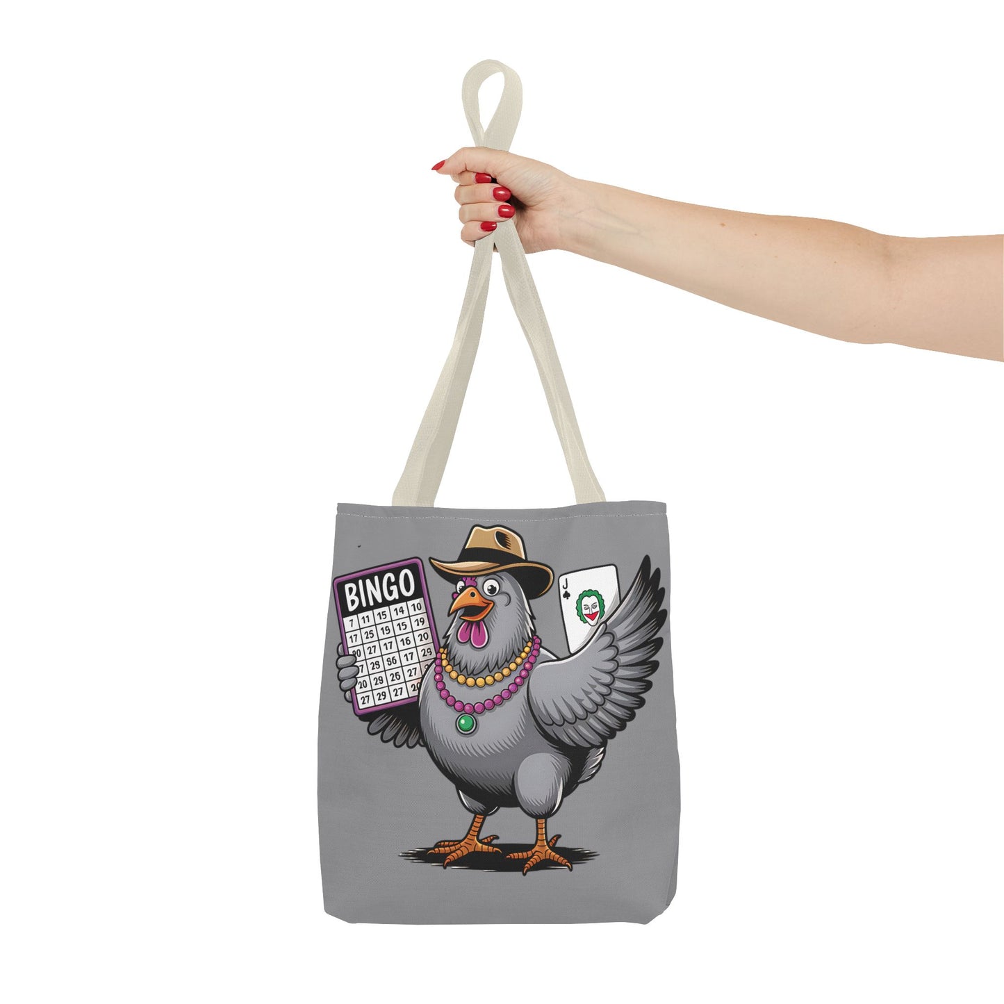 Bingo Pigeon Tote Bag | Fun Game Night Accessory, Beach Bag, Casual Everyday Bag, Gift for Gamers, Quirky Animal Tote